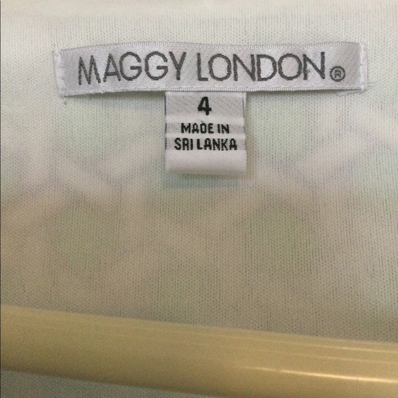 Maggy London green patterned dress size 4 - Picture 2 of 6